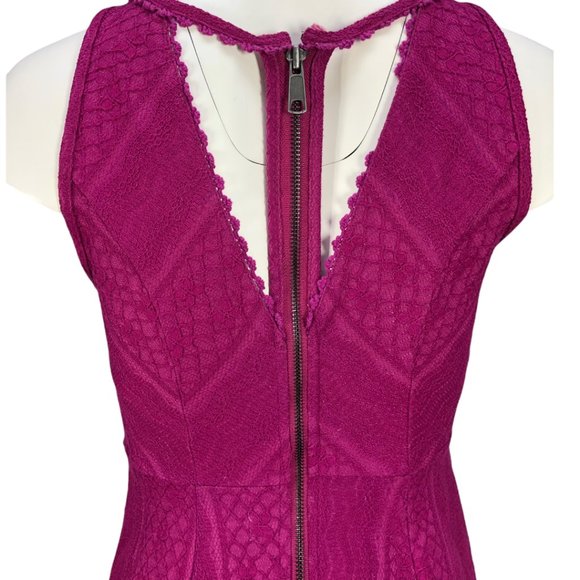 Fuchsia Free People Miss Connections Cut Out Dress Size 2 - Picture 6 of 9
